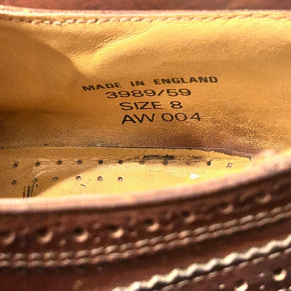VTG Dr. Martens Brown Wingtip Oxford 3989/59 Made in England Burgundy M8/W10 main image 5
